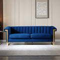 Blue Velvet 3 Seat Couch Sofa O151953