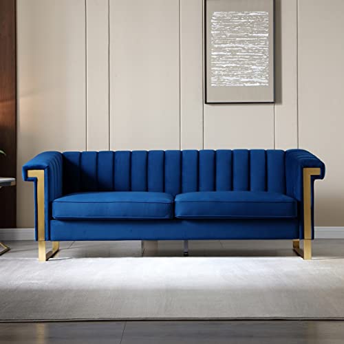 Blue Velvet 3 Seat Couch Sofa O151953