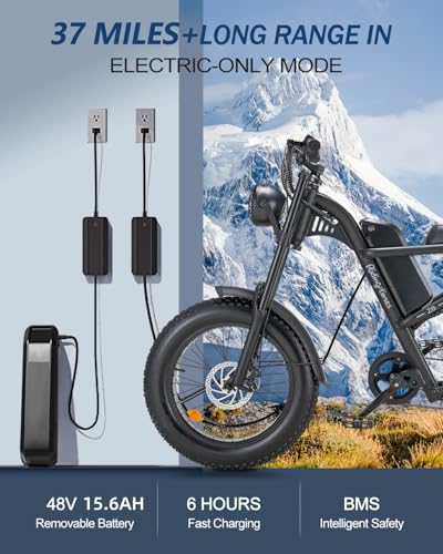 1500W Electric Bike with Full Suspension, 20" Fat Tire, 31.2AH Battery P705235