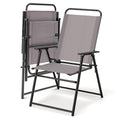 Portable Folding Chairs with Metal Frame & Armrest (4) I1681