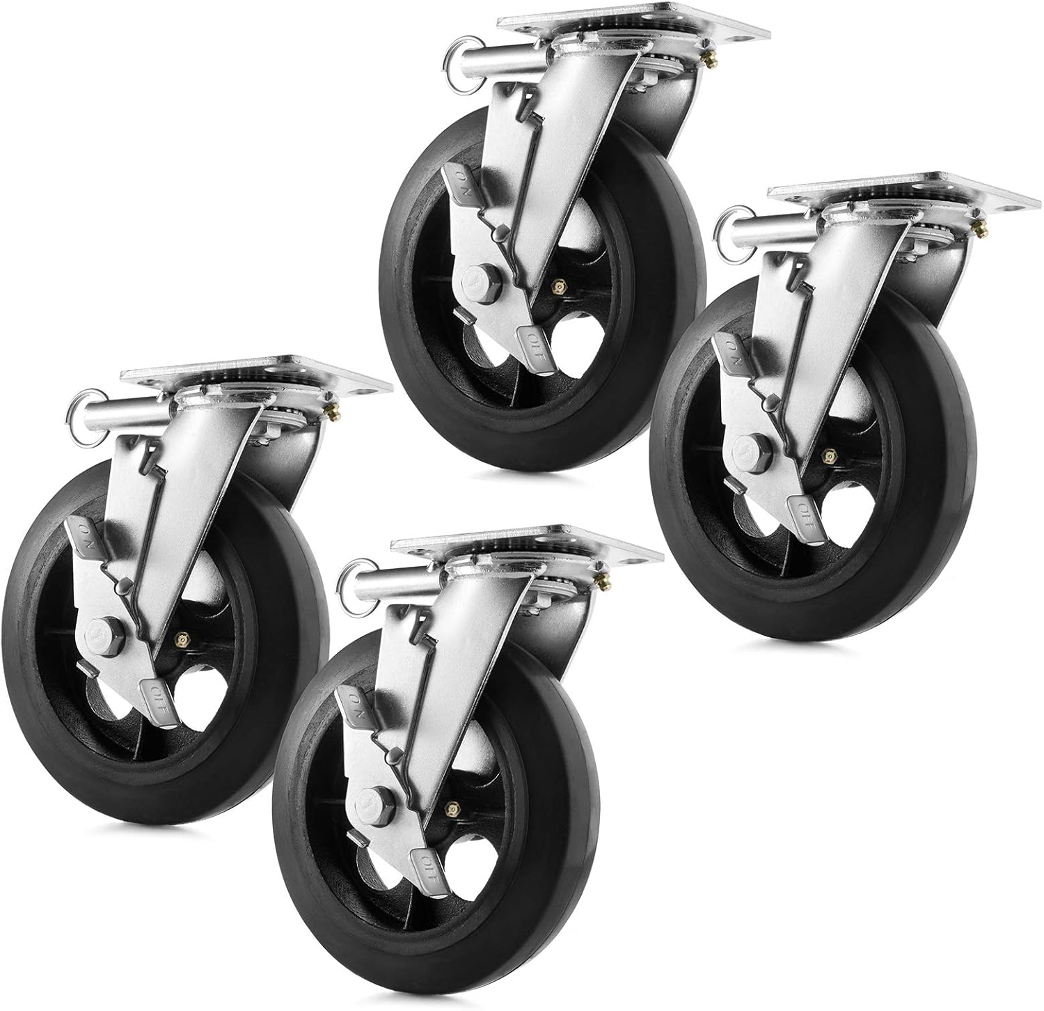 Heavy Duty Drywall Sheet Cart with 4 Swivel Wheels - Orange X924837