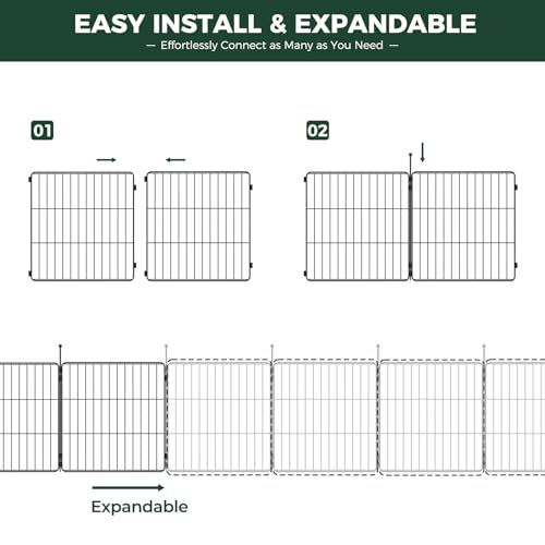 Expandable 24-inch 8 Panels Dog Playpen O5158