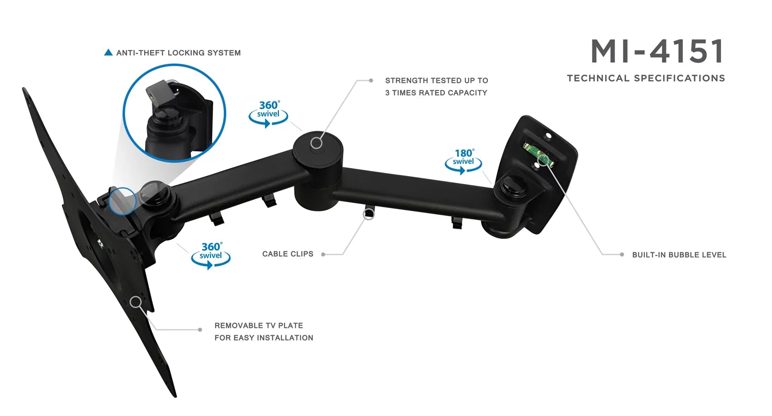 Full Motion TV Wall Mount for 13" to 42" TV S17389