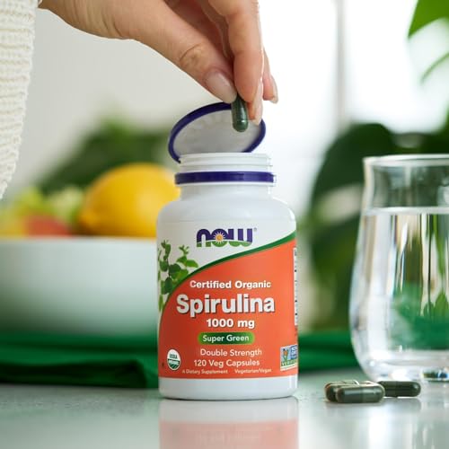 Organic Spirulina 1000mg Tablets - 300 Count - Non-GMO Supplement K37077