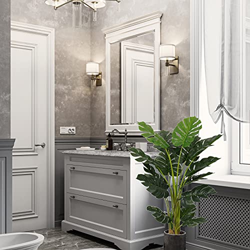 Artificial Monstera Deliciosa Plant 4ft Tall 15 Decorative Split Leaves Faux Swiss Cheese Plant N806