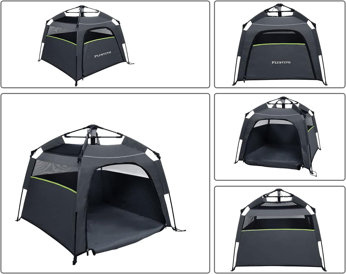 40" X 40" X 28" Foldable Mesh Dog Tent with Shoulder Bag X8543