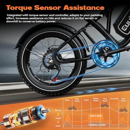 2000W Electric Bike with 48V Battery 20"x4.0" Fat Tires Q540643