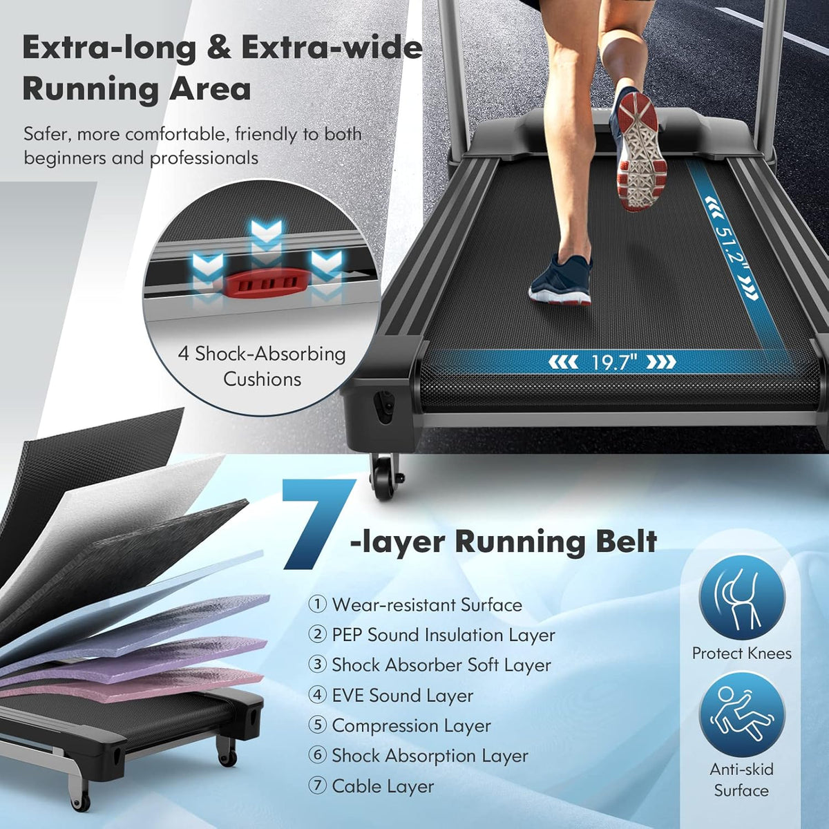 Foldable Treadmill with 15% Auto Incline Z88747