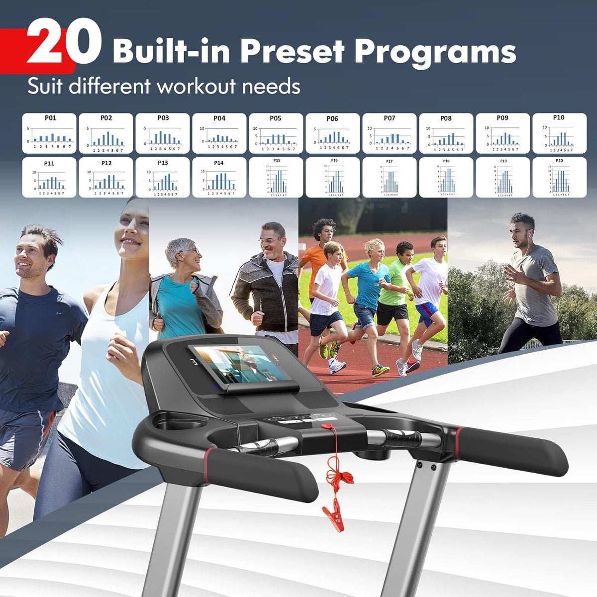 Foldable Treadmill with 15% Auto Incline Z88747
