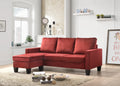 Burgundy Sofa Chaise C7903