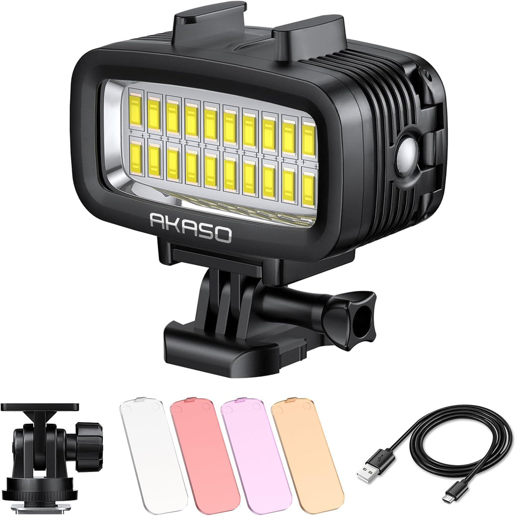 4K30FPS 20MP WiFi Action Camera Waterproof Diving Light O976