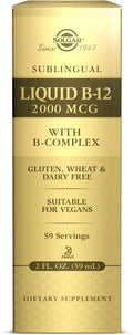 Sublingual Liquid B-12 2000 mcg with B-Complex Pack of 3 P210328