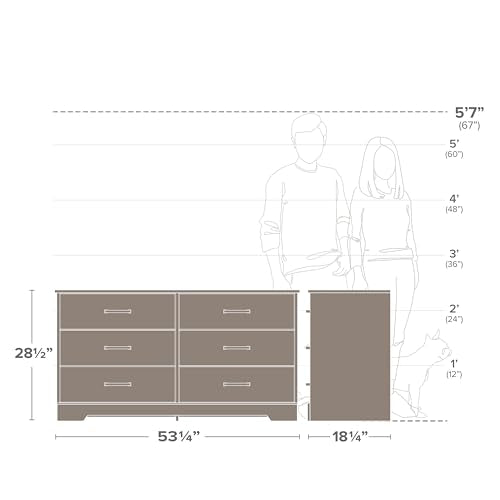 Brown 6-Drawer Double Dresser K685726