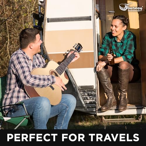 Travel Guitar with Collapsible Patented System Portable Backpack Case African Mahogany V83230
