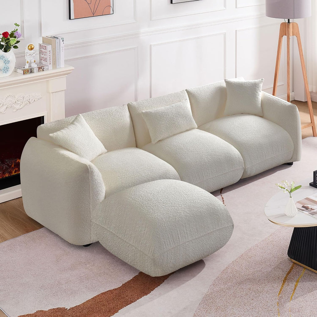 Beige Sectional Sofa with Moveable Ottoman K227653