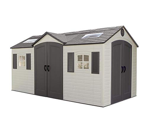 Outdoor Storage Dual Entry Shed, 15 x 8 ft, Desert Sand T399331