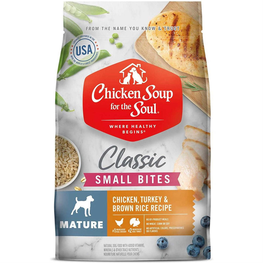 Chicken Turkey & Brown Rice Recipe Small Bites Dry Dog Food V107