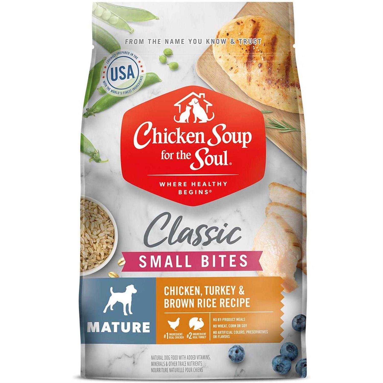 Chicken Turkey & Brown Rice Recipe Small Bites Dry Dog Food V107