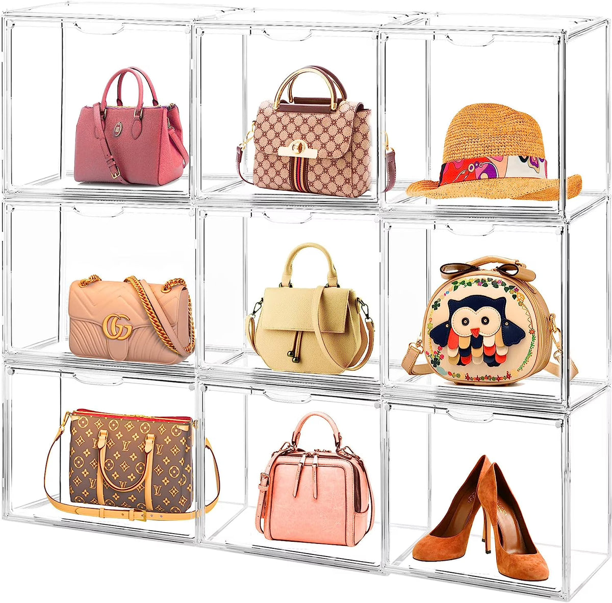 6Pack Clear Acrylic Storage Box with Magnetic Door P69568