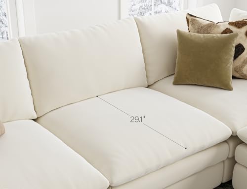 L Shaped Sectional Couch with Ottoman 4 Seats Sofa Y4012