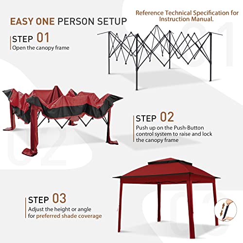 Beige 11x11 Pop Up Gazebo Tent with Mosquito Netting W22212