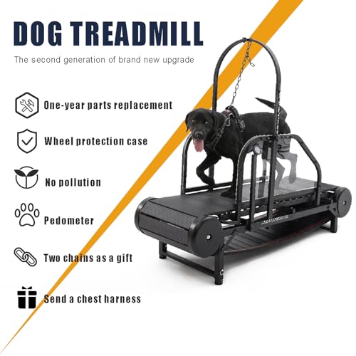 Non-Electric Dog Treadmill with Step Counter, Adjustable Incline & Brake A342158