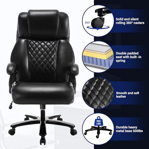 Black Ergonomic Leather High Back Office Chair S464007