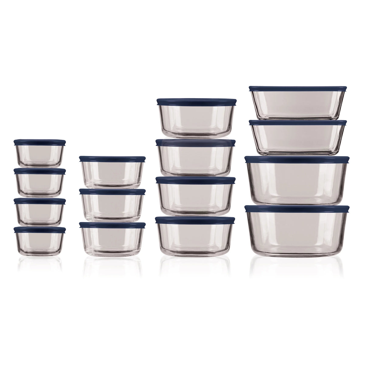30 Piece Glass Food Storage Containers with Lids B422