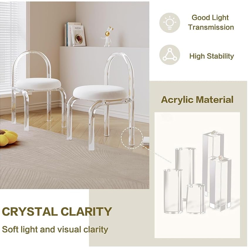 Grey Acrylic Dining Chair B949
