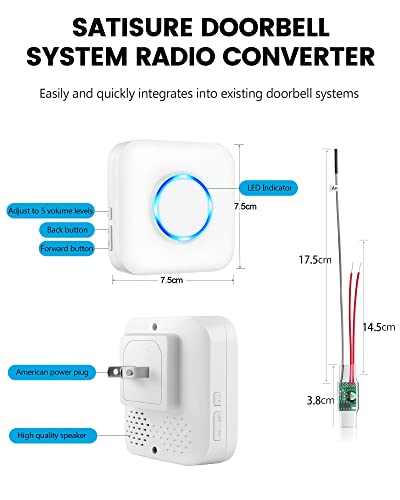 Wireless Doorbell Chime Extender with Receiver F29548