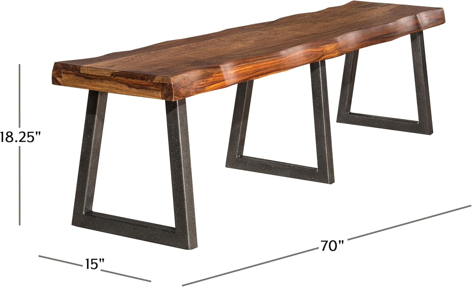 Gray Powder Coat Wood Rectangle Dining Table O832700