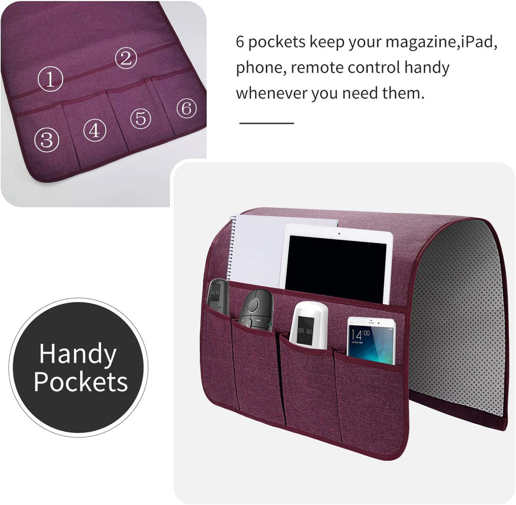 Sofa Armrest Organizer with 6 Pockets M313