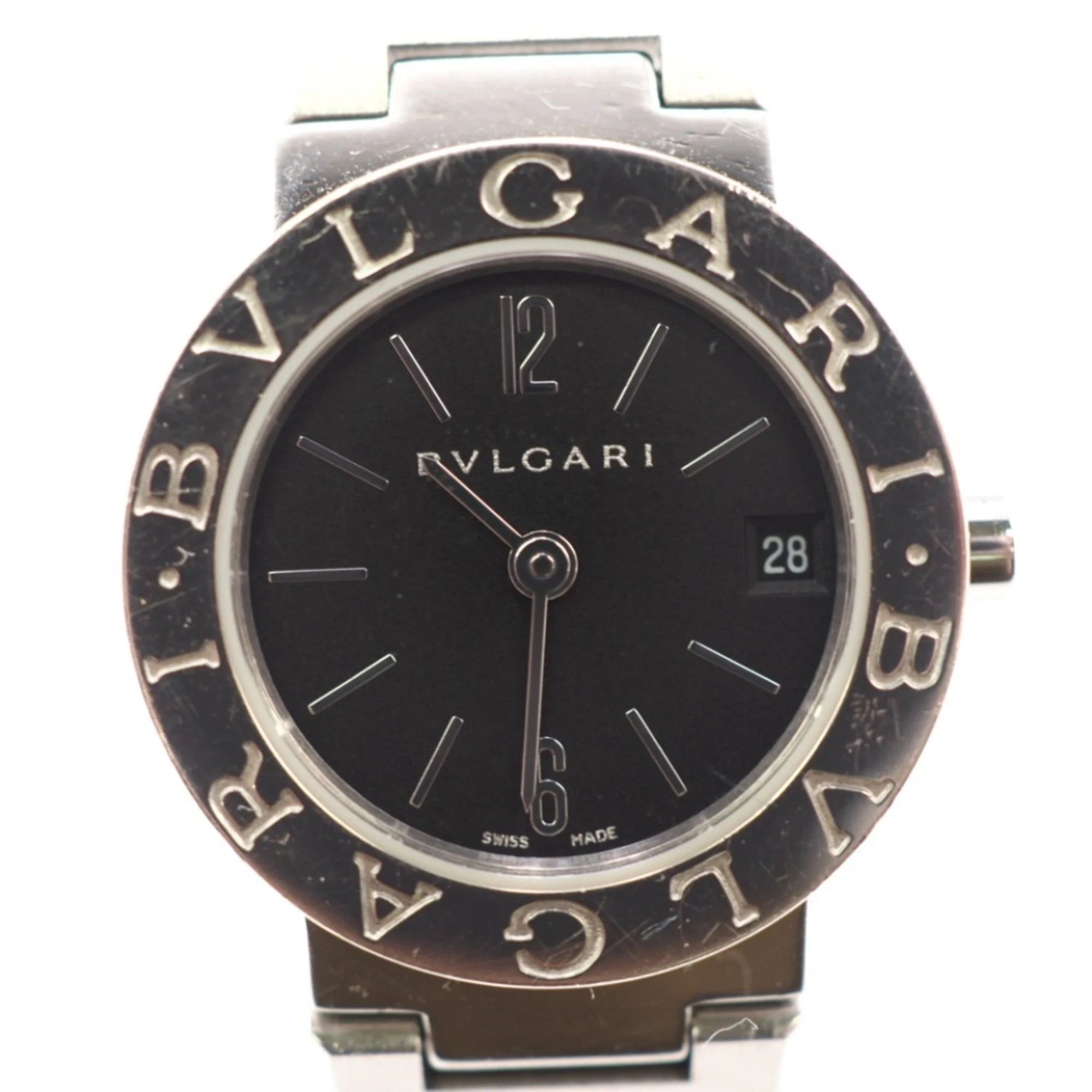 Pre-Owned Black Dial Silver Ladies Watch R65712