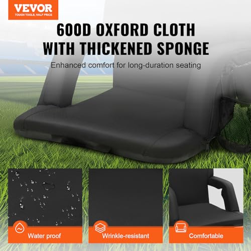 Wide Folding Padded Stadium Seat with Back Support N55277