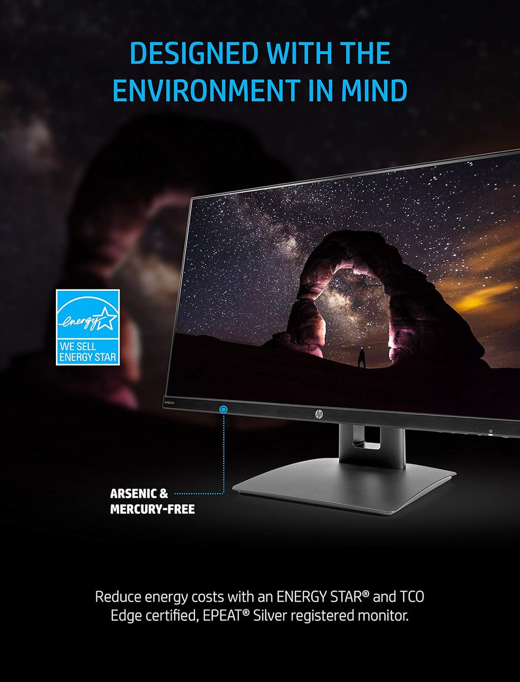 23.8-Inch Full HD 1080p IPS LED Monitor with Built-In Speakers and VESA Mounting, Black S258938