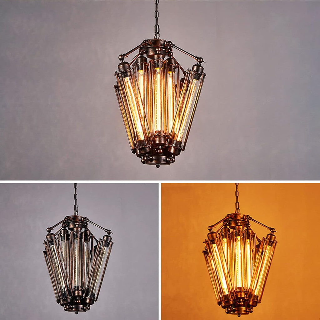 8-Lights Industrial Metal Pendant Chandelier H734
