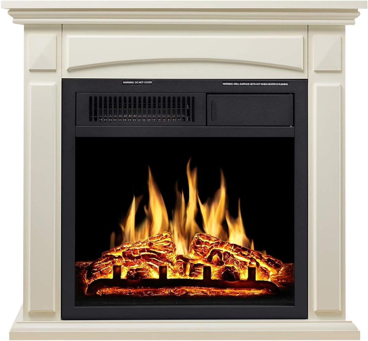 26’’ Electric Fireplace Heater with Remote Control, White I999498