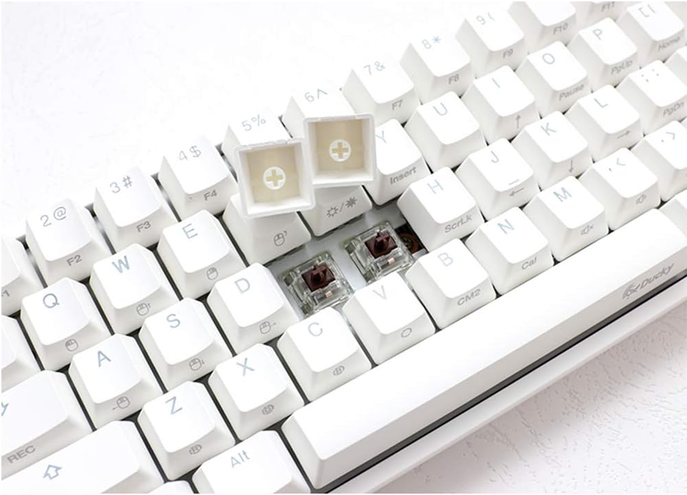 Pure White RGB LED 60% Double Shot PBT Mechanical Keyboard Z639