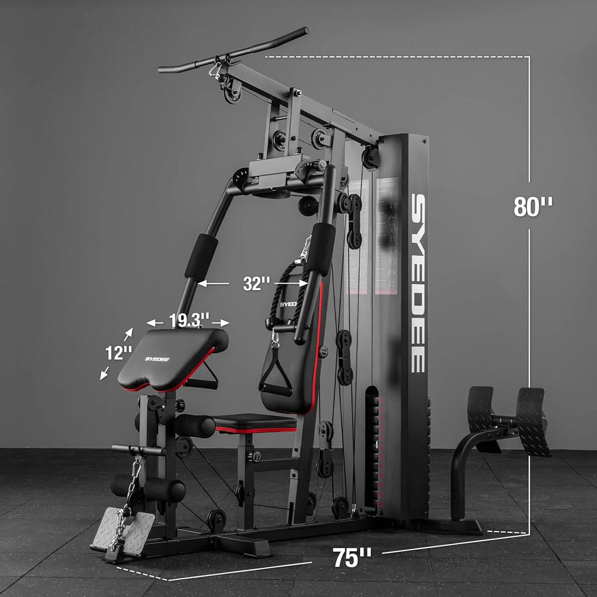 Home Gym Station with 150LBS Weight Stack U7327