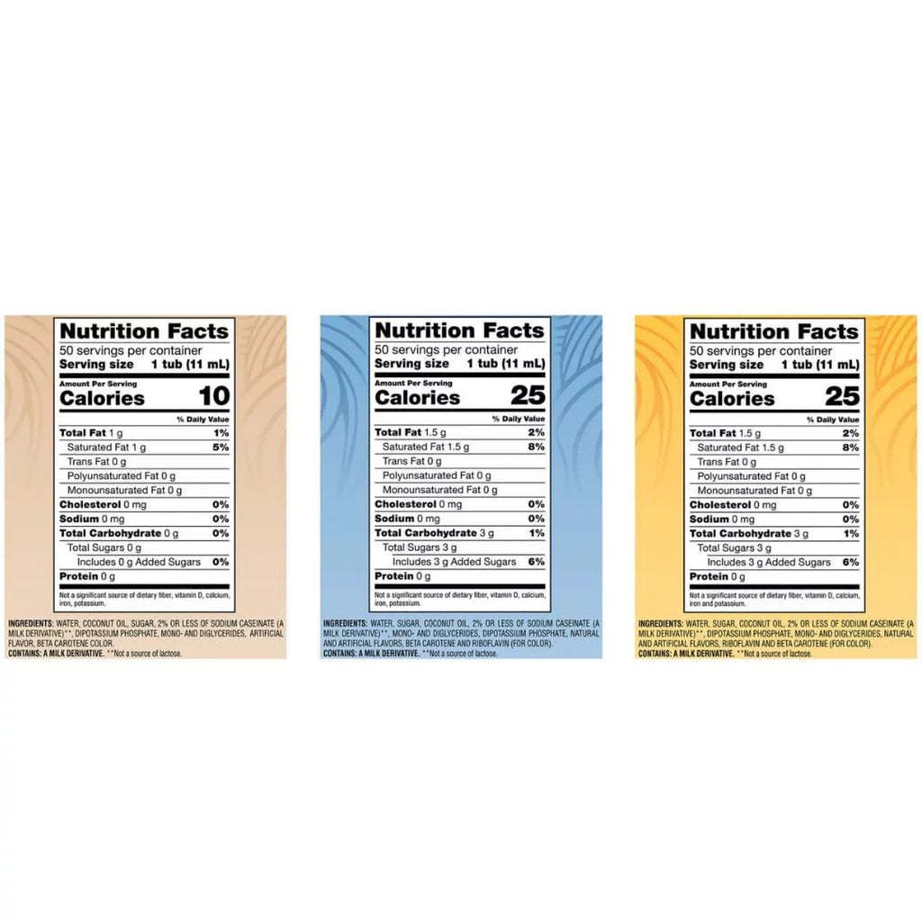 Liquid Non-Dairy Creamer Singles Variety Pack, Original, French Vanilla, & Hazelnut - Box Of 100 T3658