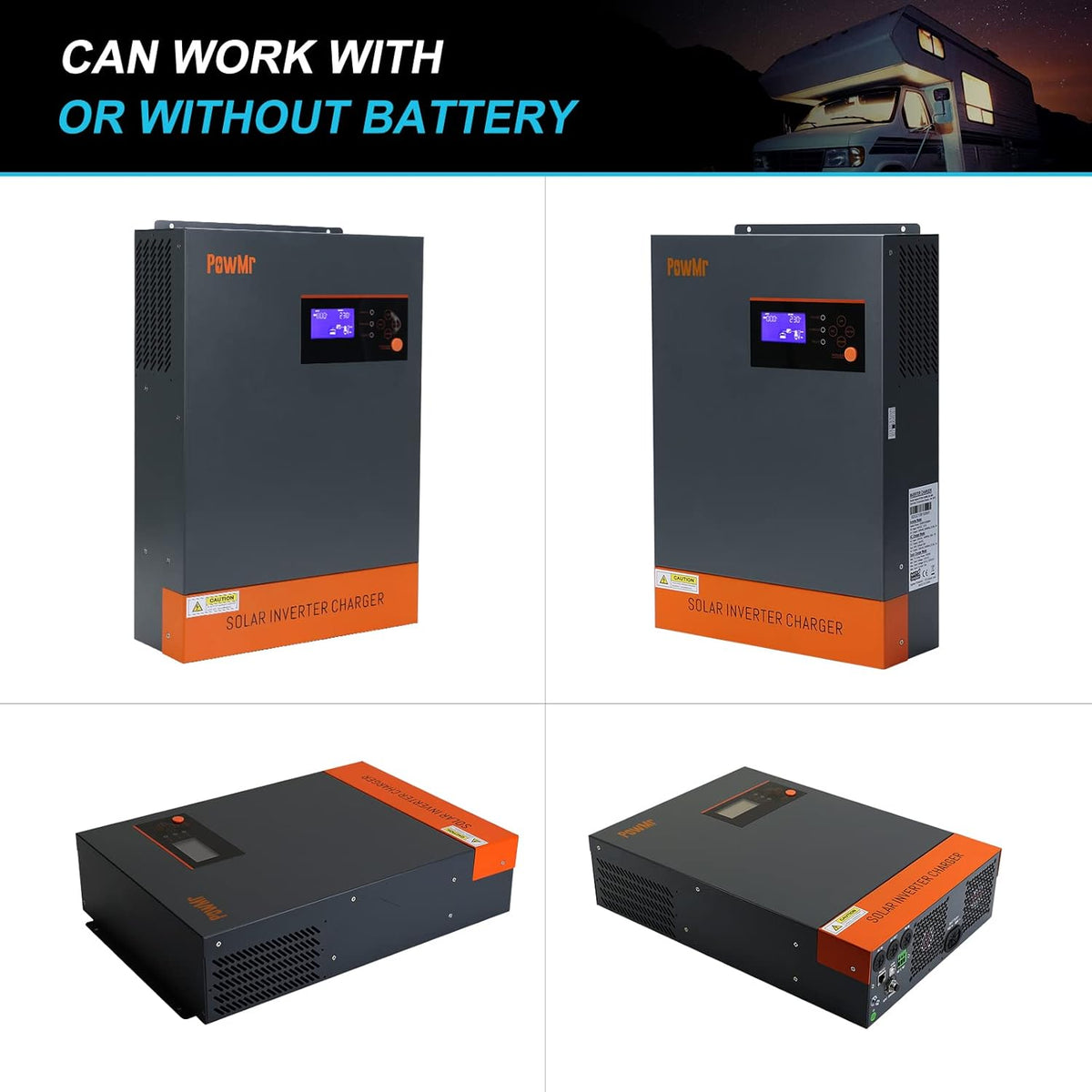 5500W Solar Hybrid Inverter with 80A MPPT Charge Controller 48V DC to 220/230V AC Pure Sine Wave Inverter O790