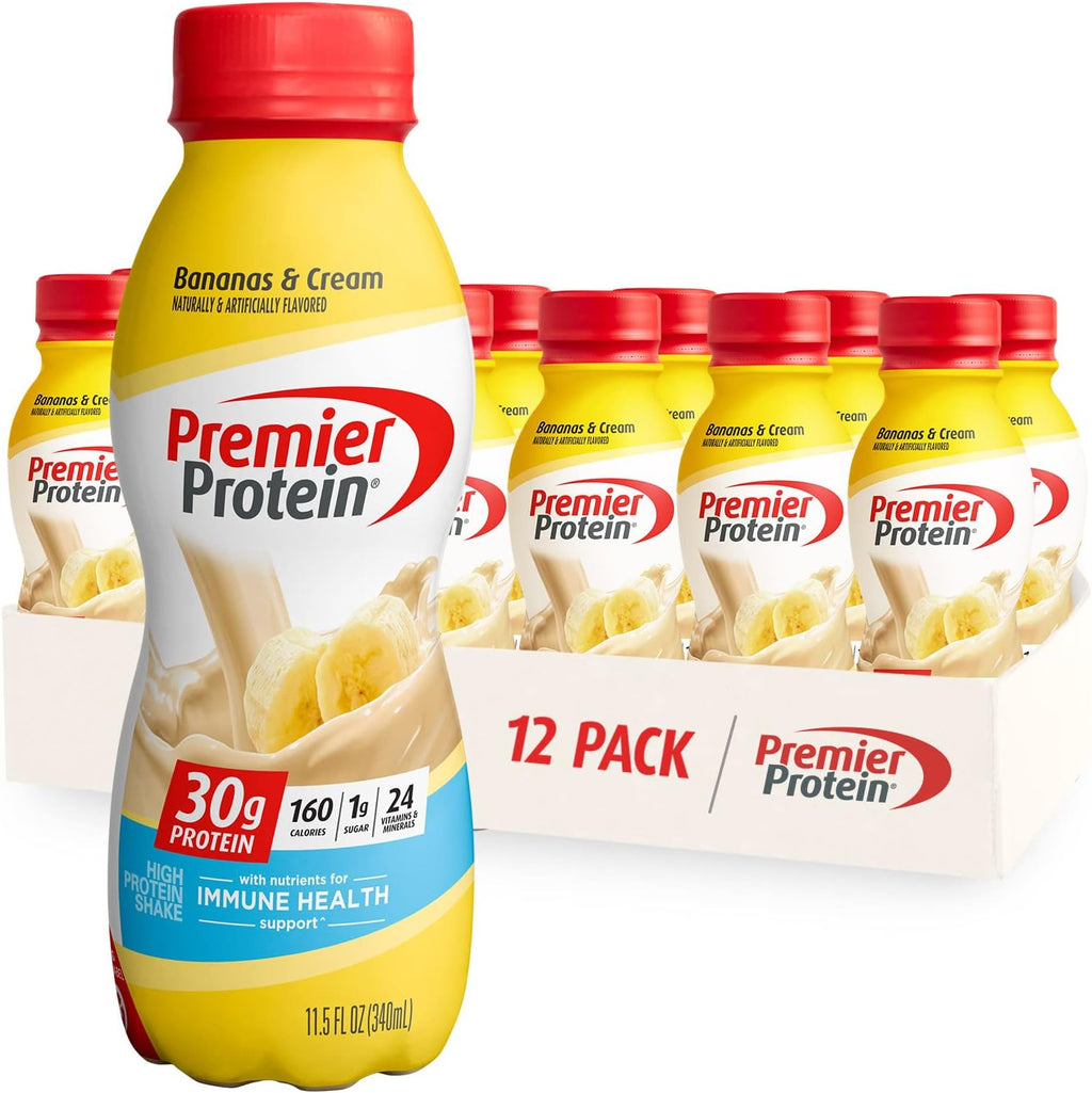Vanilla & Bananas & Cream Protein Shake, 30g Protein, 1g Sugar, 12 Pack T754