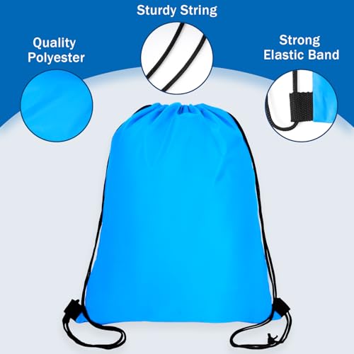 50 Pcs 10 Colors Nylon Drawstring Backpack C340120