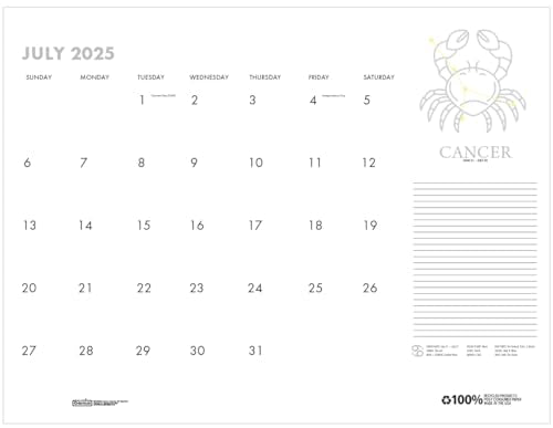 18.5 x 13 Inches Monthly Desk Pad Calendar Q60090