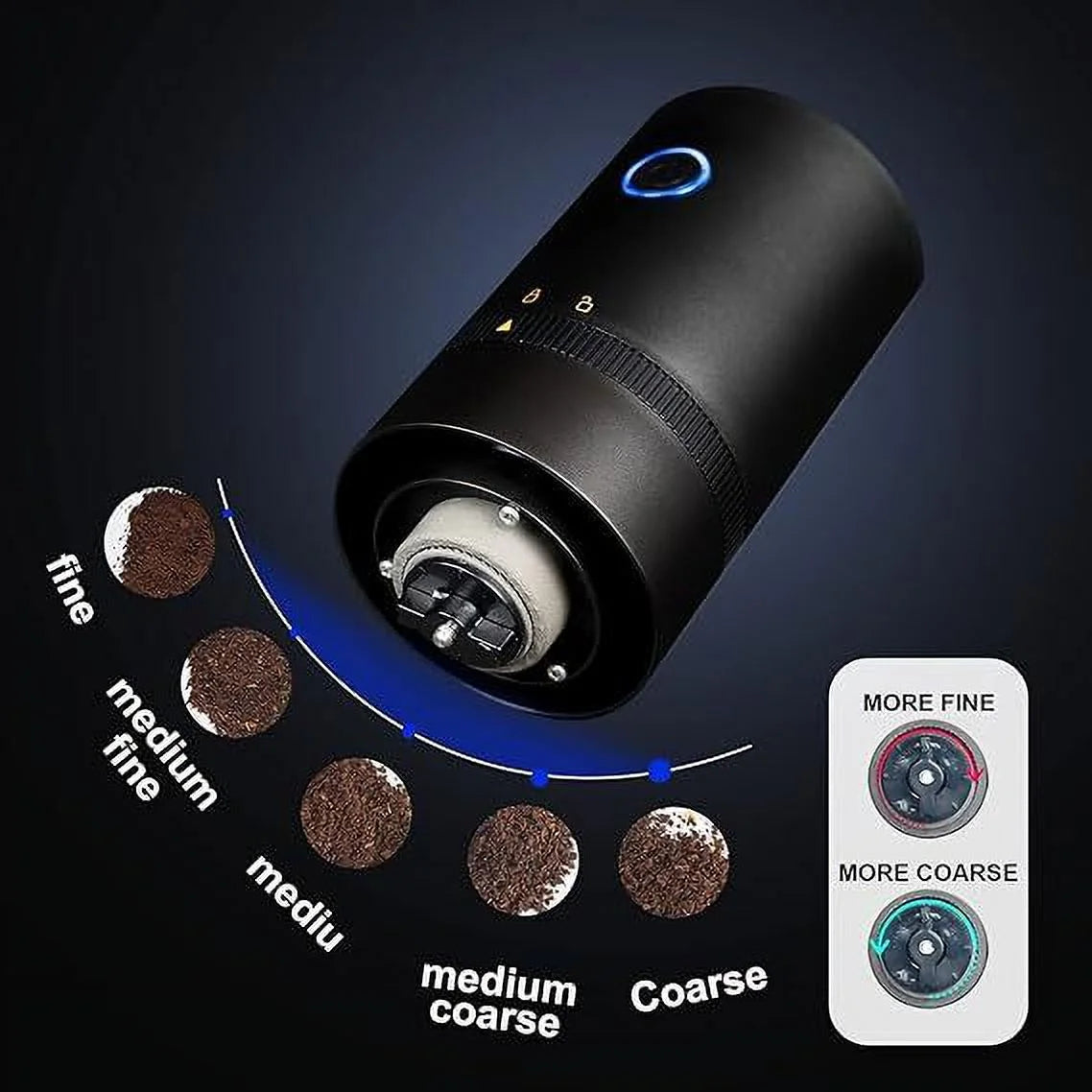 Small Cordless Electric Burr Coffee Grinder Q699