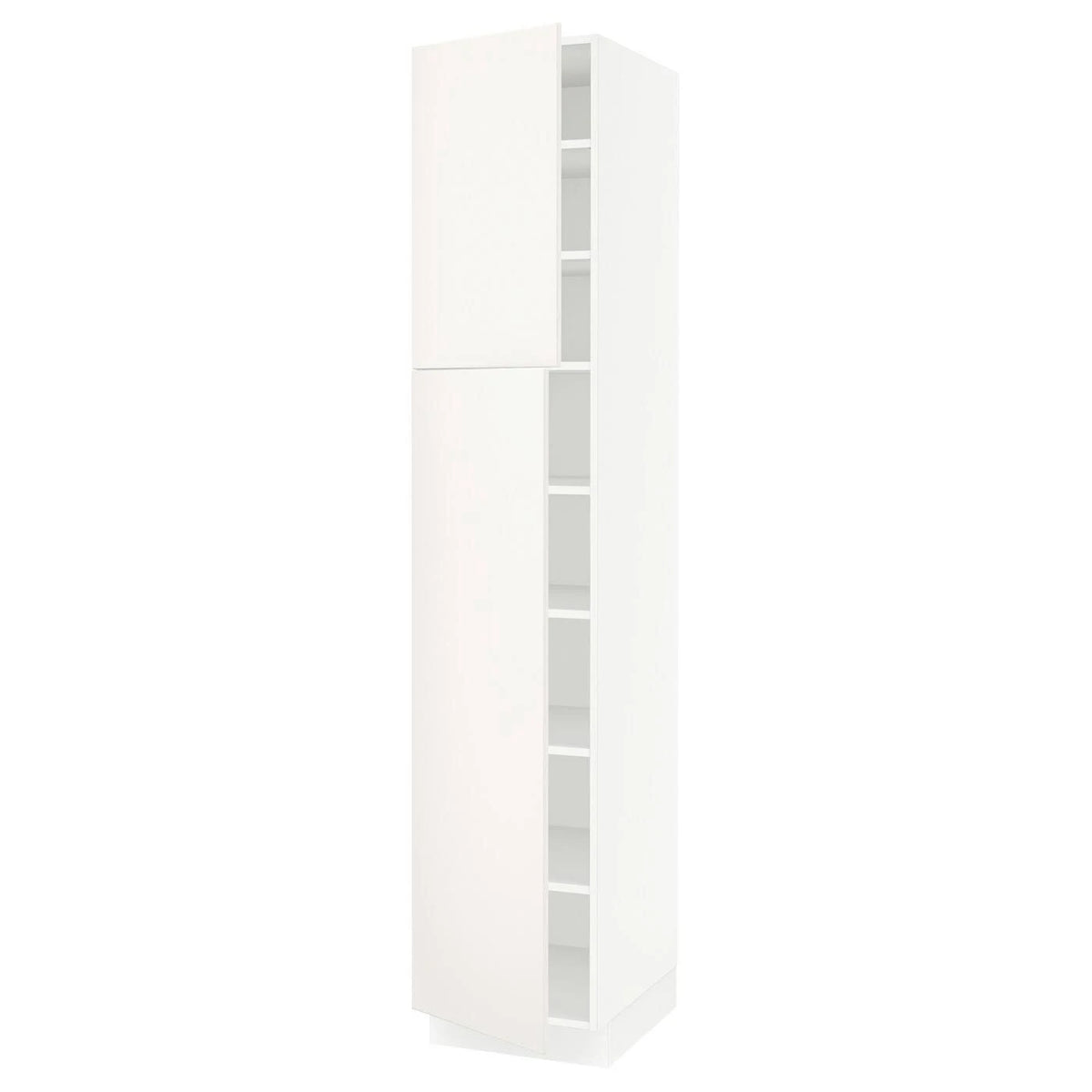 White High Cabinet with shelves, 2 Doors, 18x24x90 F453272
