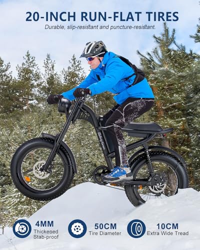 1500W Electric Bike with Full Suspension, 20" Fat Tire, 31.2AH Battery P705235
