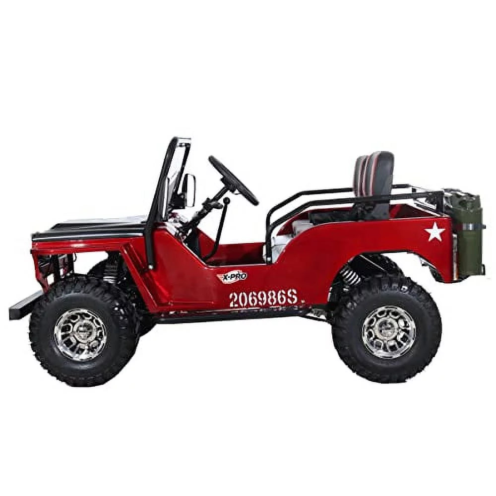 125cc Jeep Go Kart with 3-Speed Semi-Automatic Transmission and 18" Aluminum Rim Wheels E7939
