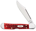 Pocket Worn 3.63" Blade Red Bone Handle Mini Copperlock Knife A189
