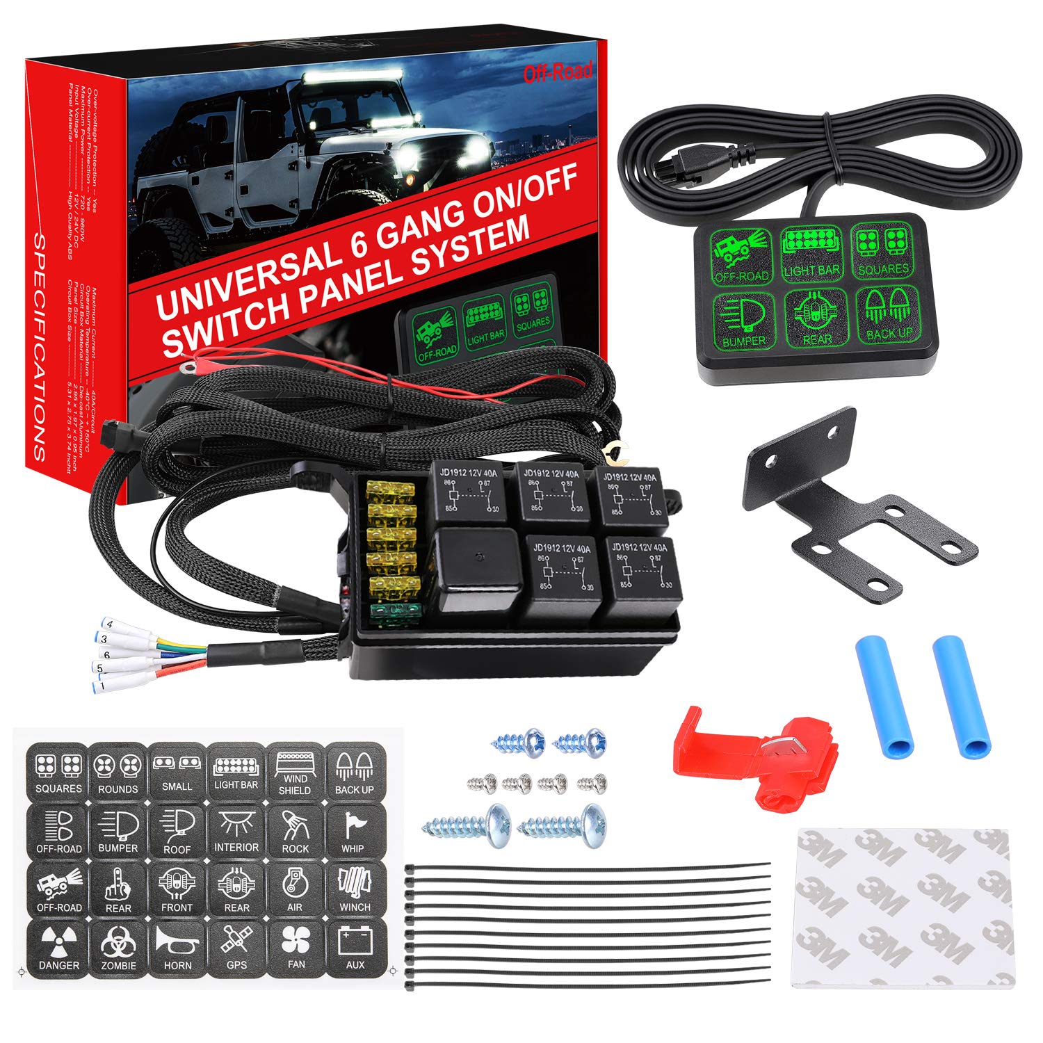 6 Gang Switch Panel Kit Circuit Control Box R593161